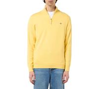 GANT Classic Cotton Half Zip Suéter, Amarillo Plátano, XXL para Hombre
