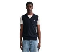GANT Classic Cotton Slipover Chalecos suéteres, Evening Blue, S para Hombre
