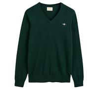 GANT Classic Cotton V-Neck Suéter, Verde del Tartán, L para Hombre