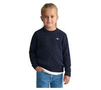 GANT Cotton Cable Shield Crew, Suéter pulóver Infantil Unisex, Evening Blue,