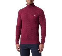 GANT Cotton Cable Turtle Neck, rojo vino, XXL