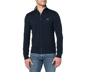 GANT Cotton Pique Zip Cardigan Suter Pulver Hombre