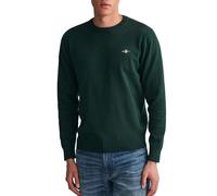 GANT Cuello C clásico de algodón Suéter, Tartán Green, M para Hombre