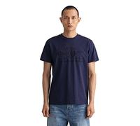 GANT D.1 Tonal Archive Shield T-Shirt, Camiseta Hombre, Evening Blue, S