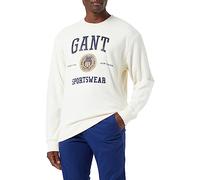 GANT D1 Crest Shield Cneck Sweat Suéter pulóver, Cream, M para Hombre