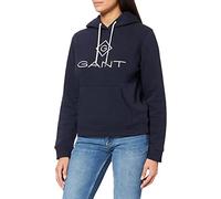 GANT D1. Lock Up Sweat Hoodie, Capucha Mujer, Azul (Evening Blue 433), XX-Large