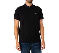GANT de los hombres Polo de piqué con escudo regular, Negro