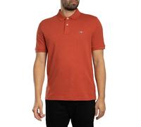 GANT de los hombres Polo de piqué con escudo regular, rojo