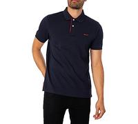 GANT Reg Contrast Pique SS Rugger Camisa de Polo, Evening Blue, XL para Hombre