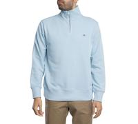 GANT de los hombres Sudadera con cremallera 1/4 con escudo regular, Azul