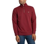 GANT de los hombres Sudadera Regular Shield con media cremallera, rojo