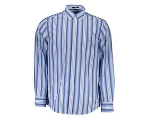 GANT Elegante camisa de manga corta para hombre, color azul claro, talla L, Azul/claro, Large