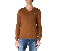 GANT Extrafina Lana de Cordero con Cuello en V Suter Pulver, marrón, XL Hombres