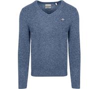 Gant Jersey de Punto Hombre Extrafino Lana Cordero Azul 8050274 489 Stone Melan