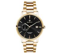 GANT G165021 East Hill - Reloj de Pulsera para Hombre, Acero Inoxidable, 43 mm, Cuarzo, Esfera Negra, Fecha, día de la Semana, Cristal Mineral y Resistencia al Agua 5 ATM