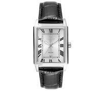 GANT G197001 Staten Island - Reloj de Pulsera para Hombre, Caja de Acero Inoxidable, Correa de Piel Negra con Aspecto de cocodrilo, Movimiento de Cuarzo japonés, Fecha, 5 ATM