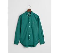 Gant Gant - Camisa de hombre de algodón con ajuste regular y logo bordado en el pecho.. Verde Talla S
