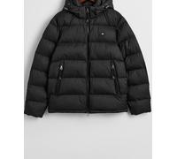 Gant Gant - Chaqueta Active Cloud de hombre, acolchada y repelente al agua, con capucha desmontable, cierre frontal y bolsillos laterales con cremallera.. Negro