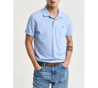 Gant Gant - Polo de hombre en piqué de algodón con corte slim y logo bordado en el pecho.. Azul