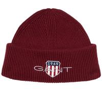 GANT Gorro de algodón Archive Shield Boina, Plumped Red, Talla única Unisex Adulto