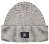GANT Gorro de algodón con Ribetes, Gris, Talla única