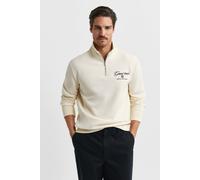 GANT Graphic Half Zip Cream Talla: 3XL | Jerséis Outlet | Hombre | Blanco