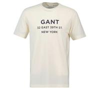 GANT Graphic Printed Tshirt Camiseta, Crema, XXL Hombres