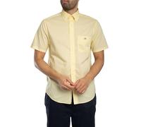 GANT Hombre Camisa Clásica De Popelina De Manga Corta., Vanilla Yellow