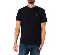 GANT Hombre Camiseta con Escudo Normal, Black, 3XL