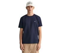 GANT Hombre Camiseta con Escudo Normal, Evening Blue, XXL