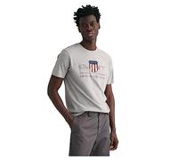 GANT Camiseta Reg Shield SS para hombre, gris, XXXXL