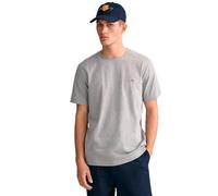 GANT Hombre Camiseta con Escudo Normal, Grey Melange, XL