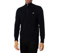 GANT Hombre Punto Clásico De Algodón con Media Cremallera, Evening Blue, XXL