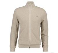 GANT Hombre Stirckjacke con Cuello Alzado - Micro Textured Algodón Zip Cárdigan
