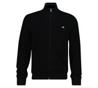 GANT Hombre Stirckjacke con Cuello Alzado - Micro Textured Algodón Zip Cárdigan