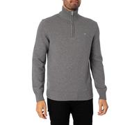 GANT Casual Cotton Halfzip Suéter pulóver, Gris Oscuro, L para Hombre