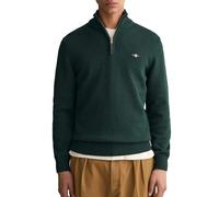 GANT Casual algodón Medio Cremallera Suéter, Tartán Green, L para Hombre