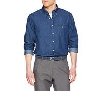 Gant Hombre The Indigo Reg BD Camisa Not Applicable, Azul (Dark Indigo 989), Large