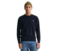 GANT Jersey clásico de algodón con Cuello en C, Color Azul, Azul Noche, XS