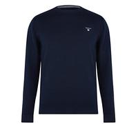 GANT Jersey clásico de algodón con Cuello en C para Hombre, Azul Noche, L