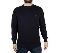 GANT Jersey clásico de algodón con Cuello en C para Hombre, Evening Blue 1, 3XL