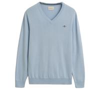 GANT Jersey clásico de algodón con Cuello en V para Hombre, Azul (Fresh Blue), L