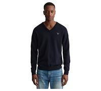 GANT Jersey clásico de algodón en V para Hombre, Color Azul, Azul Noche, XS