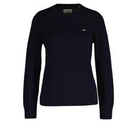GANT Cuello en C de algodón clásico Suéter pulóver, Azul Noche, S Mujeres