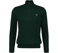 GANT Media Cremallera de algodón clásico Suéter pulóver, Tartán Green, XL para Hombre