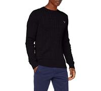 GANT Jersey de algodón con Cuello en C, Negro, estándar, Negro, L