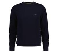 GANT Jersey de algodón piqué con Cuello en C para Hombre, Noche Azul, M