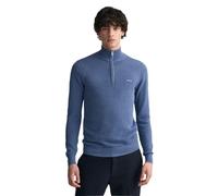 GANT Jersey de algodón Pique con Media Cremallera para Hombre, Denim Blue Mel, L