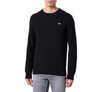 Gant Jersey de Cuello C Micro Textura para Hombre, Negro, 3XL