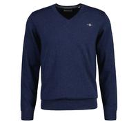 GANT Jersey de Hombre - Classic Algodón V-Neck, Suéter de Punto, Cuello Pico, B